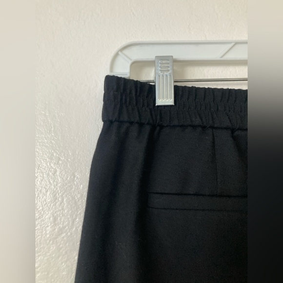 J. Crew Wool Blend Jogger Pants Black Easy Pull On Workwear Classic Size 6 TALL - Picture 7 of 11